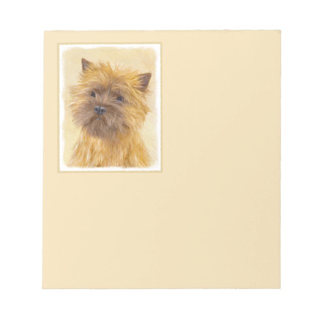 Bloc-note Peinture de Cairn Terrier - Cute Original Chien Ar (Devant)