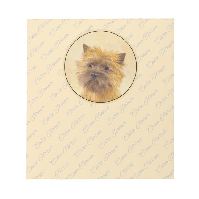 Bloc-note Peinture de Cairn Terrier - Cute Original Chien Ar (Devant)