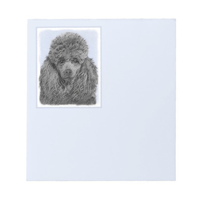 Bloc-note Peinture de caniche Miniature Jouet noir Art origi (Devant)