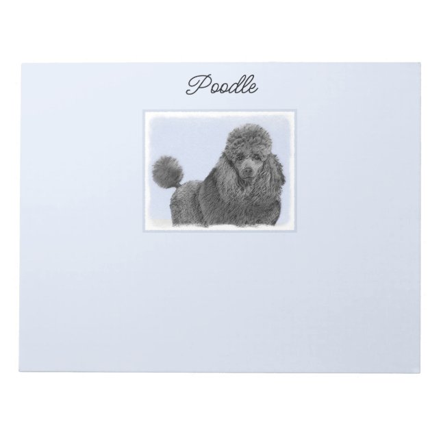 Bloc-note Peinture de caniche Miniature Jouet noir Art origi (Devant)