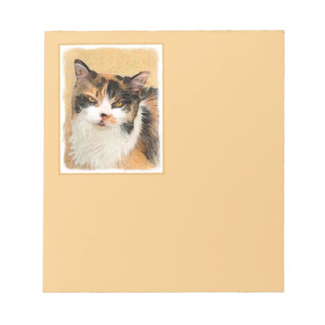 Bloc-note Peinture de chat Calico - Cute Original Cat Art (Devant)