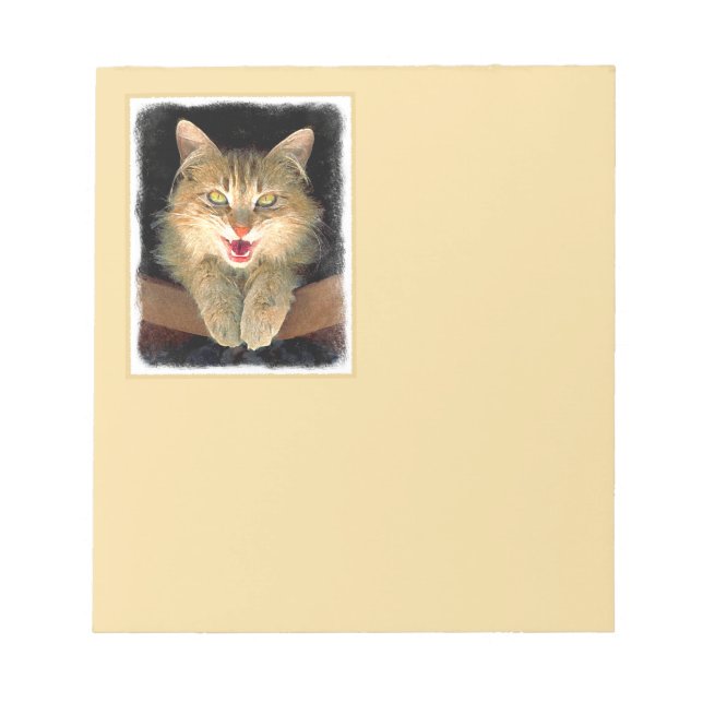Bloc-note Peinture de chat Mad - Cute Original Cat Art (Devant)