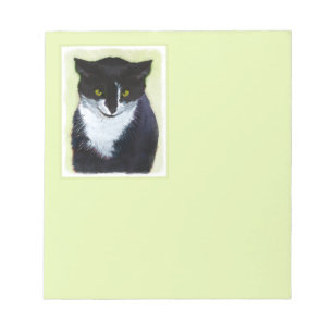 Bloc-note Peinture de chat Tuxedo - Cute Original Cat Art