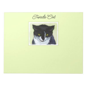 Bloc-note Peinture de chat Tuxedo - Cute Original Cat Art