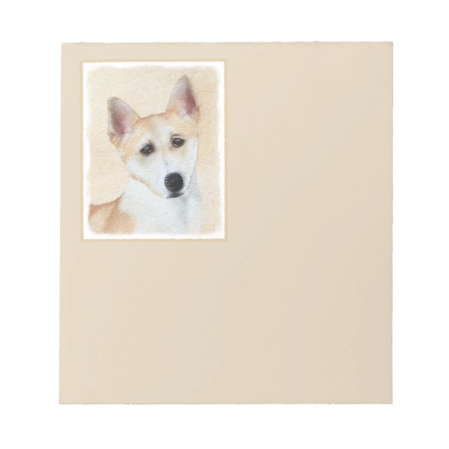 Bloc-note Peinture de chien de Canaan - jolie art original d (Devant)