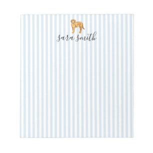 Bloc-note Peinture de chien Golden Doodle personnalisée avec