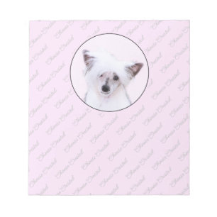 Bloc-note Peinture de Chinese Crested Powderpuff - Art Canin