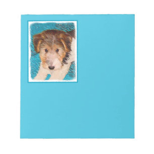 Bloc-note Peinture de chiot Terrier Fox - Art de chien origi