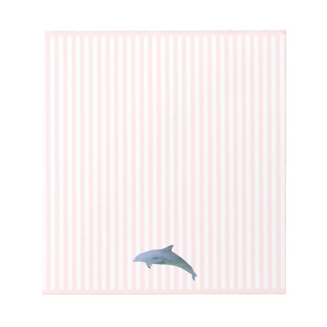 Bloc-note Peinture de dauphin Nautique Paillette rose (Devant)