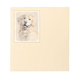 Bloc-note Peinture de Golden Retriever - Beau art original d