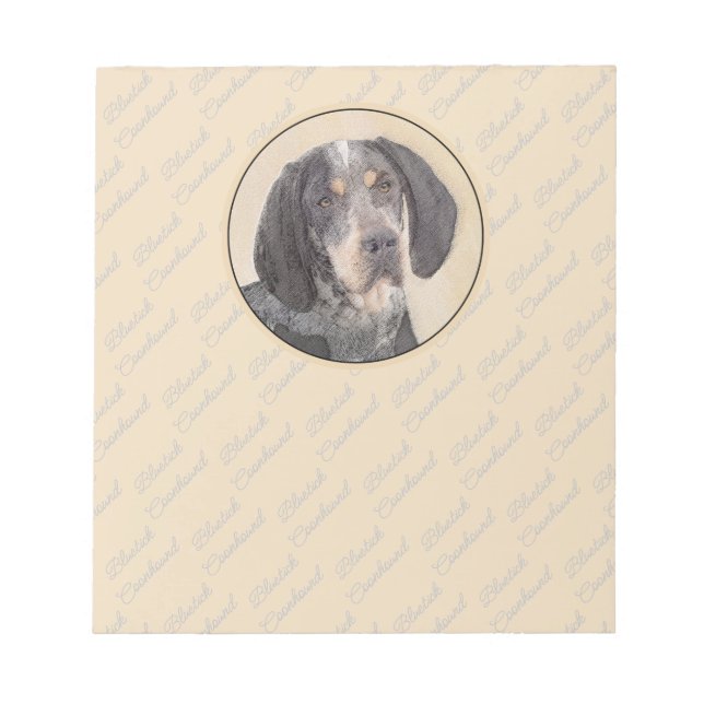 Bloc-note Peinture de linge bluetick - mignon chien original (Devant)