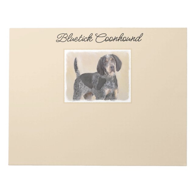 Bloc-note Peinture de linge bluetick - mignon chien original (Devant)