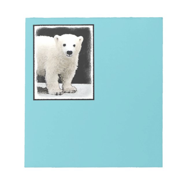 Bloc-note Peinture de l'ours polaire - Art original de la fa (Devant)