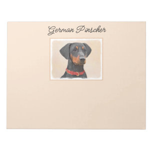 Bloc-note Peinture de Pinscher Allemand Art Animal Original