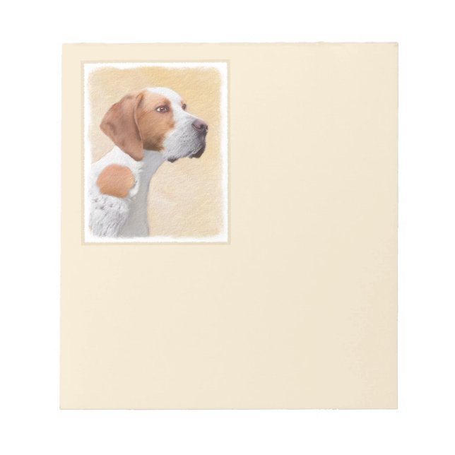 Bloc-note Peinture de pointeur - jolie art original de chien (Devant)