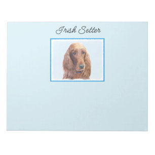Bloc-note Peinture de Setter irlandais - Joli art original d