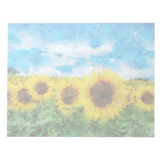 Bloc-note Peinture de tournesols (Devant)