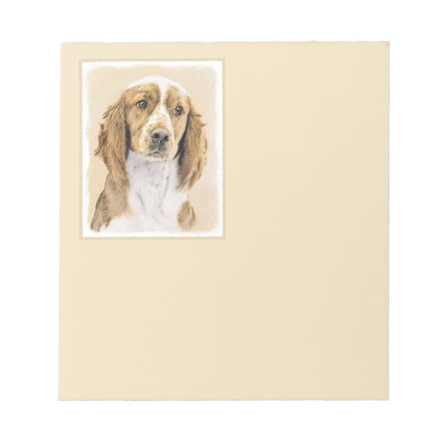 Bloc-note Peinture de Welsh Springer Spaniel - Art original  (Devant)