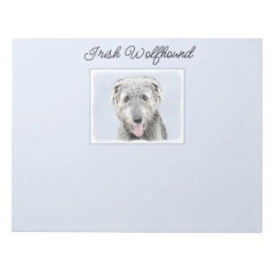 Bloc-note Peinture de Wolfhound irlandais - Joli art origina