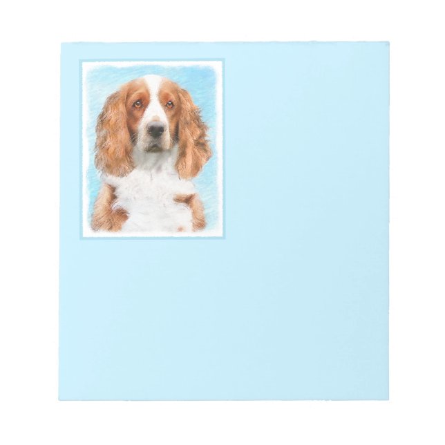 Bloc-note Peinture d'espagnol Welsh Springer - Art original  (Devant)