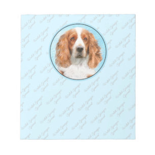 Bloc-note Peinture d'espagnol Welsh Springer - Art original