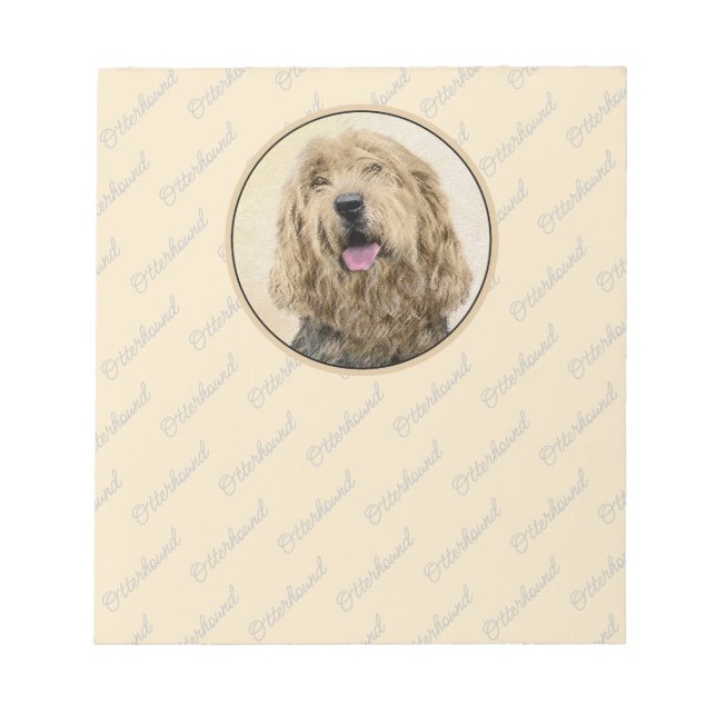Bloc-note Peinture d'Otterhound - Joli art original de chien (Devant)