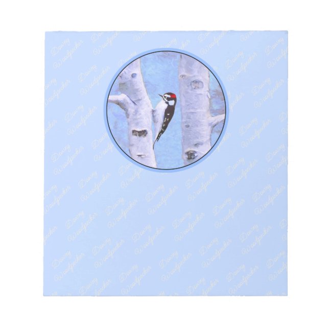 Bloc-note Peinture Downy Woodpecker - Art original pour oise (Devant)