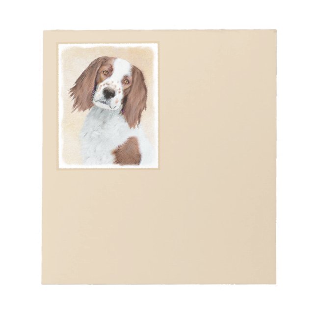Bloc-note Peinture en Setter rouge et blanc irlandais - Art  (Devant)
