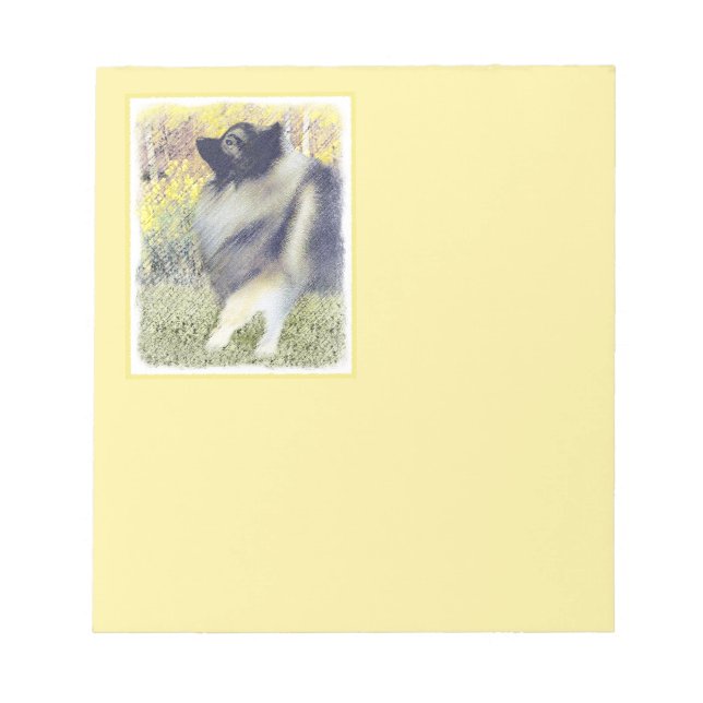 Bloc-note Peinture en teint de Keeshond - jolie art original (Devant)