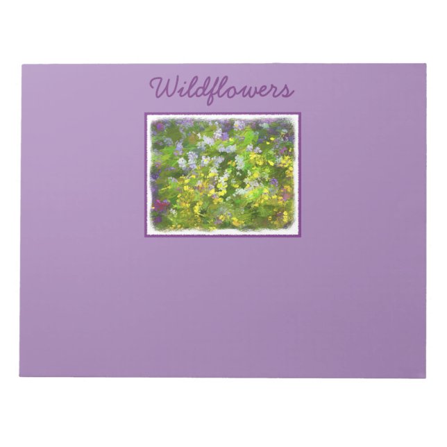 Bloc-note Peinture fleur sauvage Impasto - Art Fleur Origina (Devant)