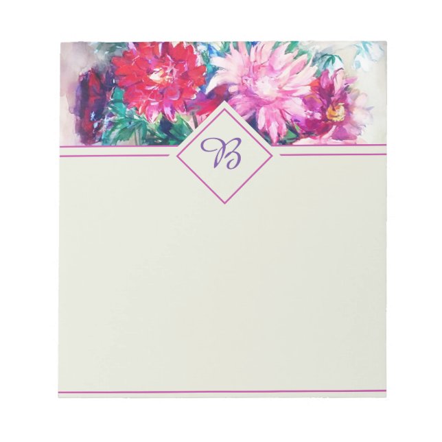 Bloc-note peinture florale (Devant)