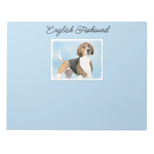 Bloc-note Peinture Foxhound en anglais - Joli art original c