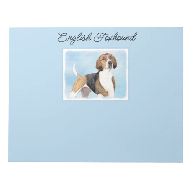Bloc-note Peinture Foxhound en anglais - Joli art original c (Devant)