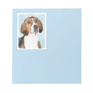Bloc-note Peinture Foxhound en anglais - Joli art original c