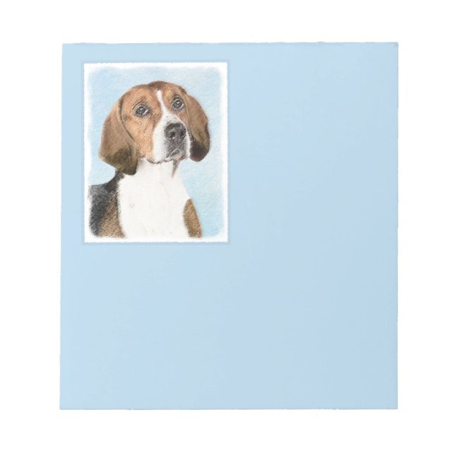 Bloc-note Peinture Foxhound en anglais - Joli art original c (Devant)