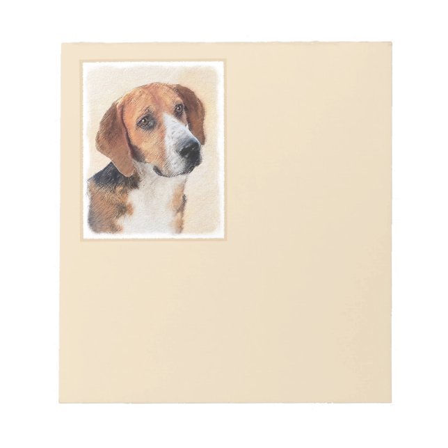Bloc-note Peinture Harrier - Joli art original chien (Devant)