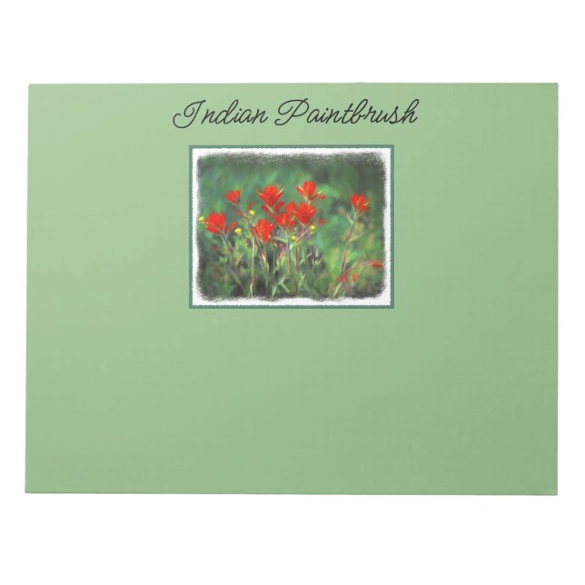 Bloc-note Peinture indienne de pinceau - Art Fleur original (Devant)