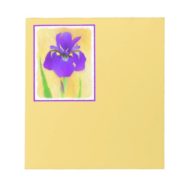 Bloc-note Peinture Iris à pois pourpre - Chien original mign (Devant)