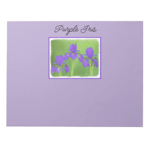 Bloc-note Peinture Iris Violet - Art Fleur Originale