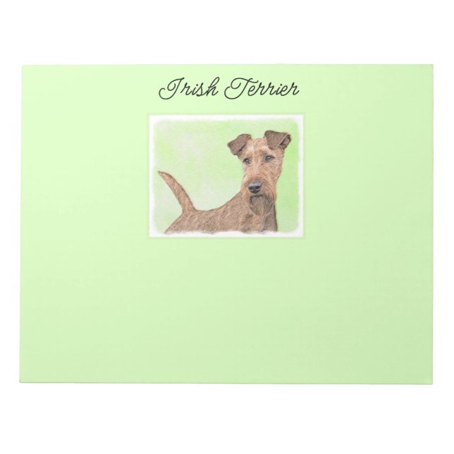 Bloc-note Peinture Irlandaise Terrier - Cute Original Chien  (Devant)