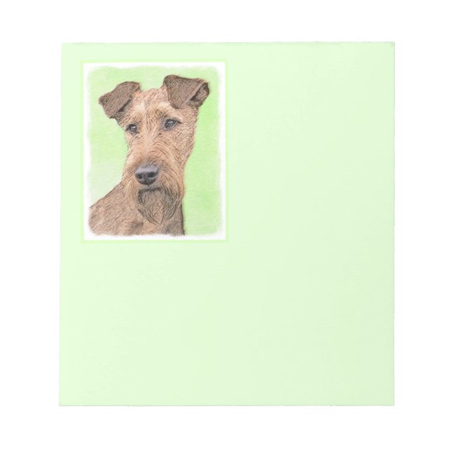 Bloc-note Peinture Irlandaise Terrier - Cute Original Chien  (Devant)