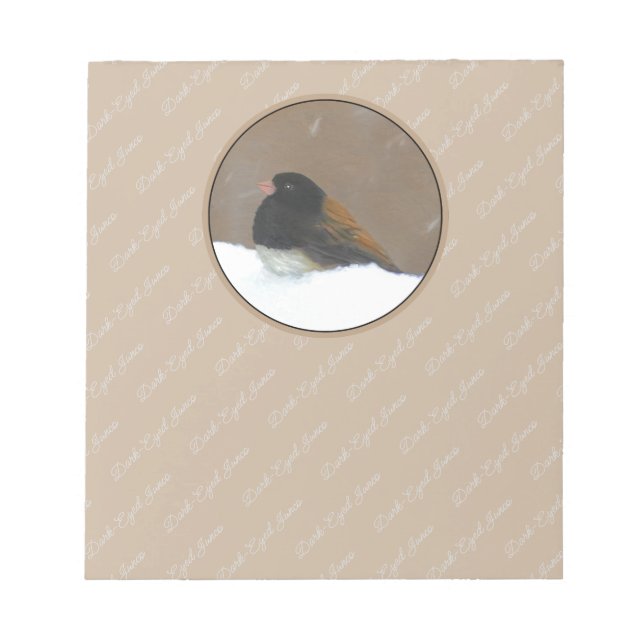 Bloc-note Peinture Junco foncée - Art original pour oiseaux (Devant)