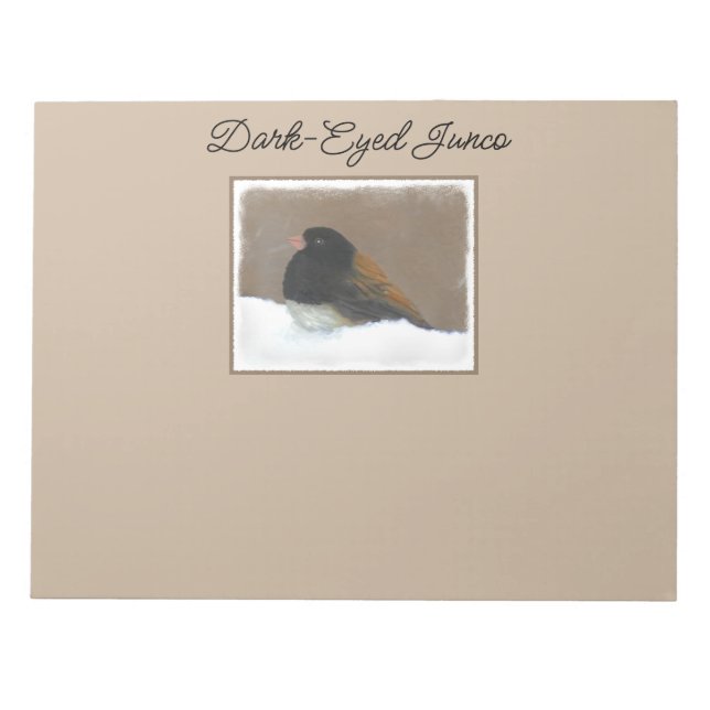 Bloc-note Peinture Junco foncée - Art original pour oiseaux (Devant)