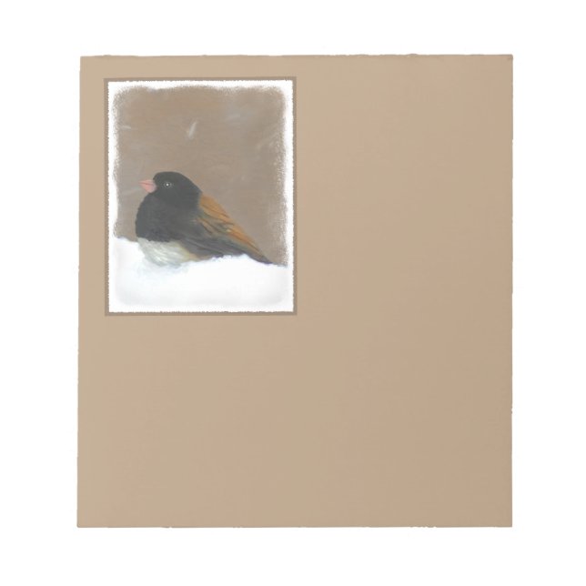 Bloc-note Peinture Junco foncée - Art original pour oiseaux (Devant)