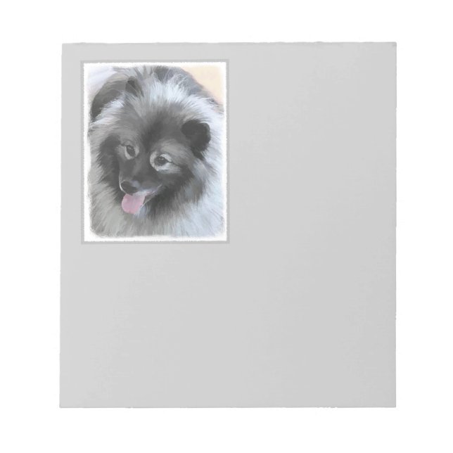 Bloc-note Peinture Keeshond Bailey - Cute Original Chien Art (Devant)