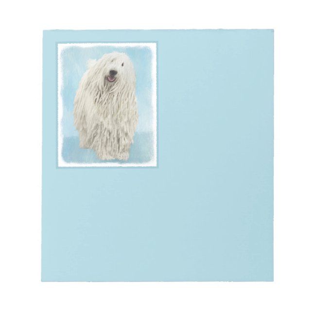 Bloc-note Peinture Komondor - Cute Original Chien Art (Devant)