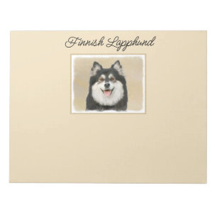 Bloc-note Peinture Lapphund Finlandaise - Joli art original 