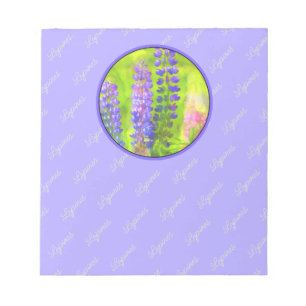Bloc-note Peinture Lupine - Art Fleur Original