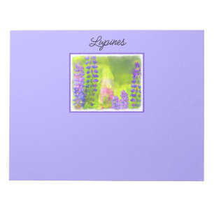 Bloc-note Peinture Lupine - Art Fleur Original