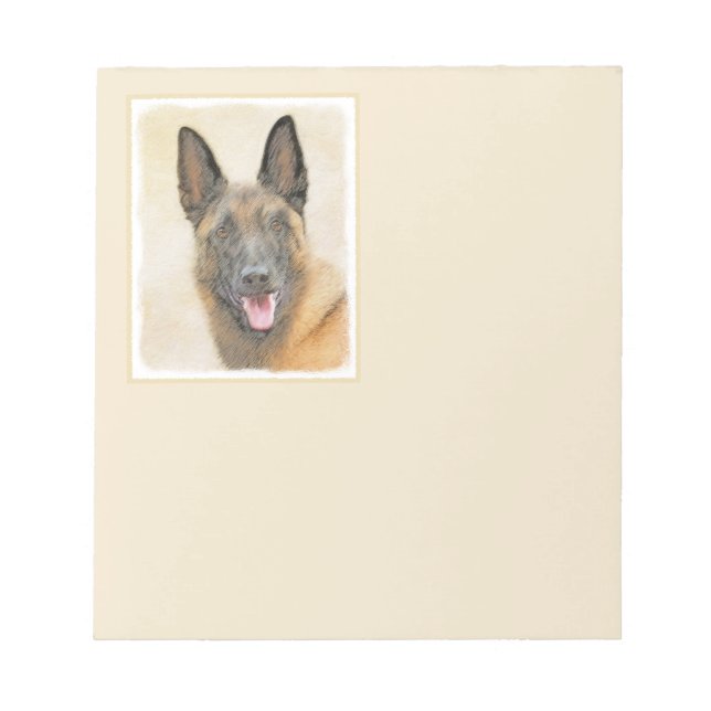 Bloc-note Peinture Malinoise belge - Cute Original Chien Art (Devant)
